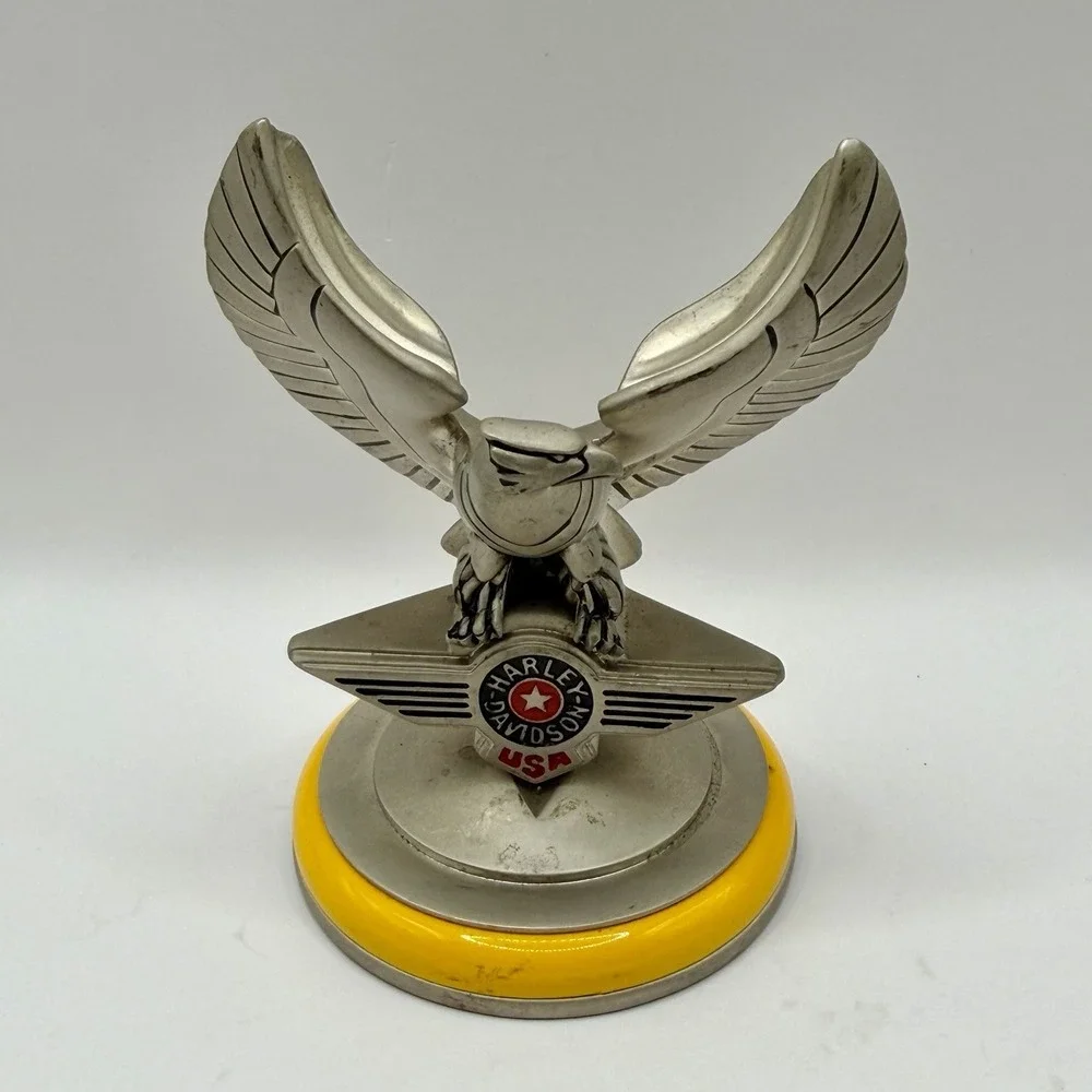 Harley Davidson Franklin Mint Pocket Watch Stand / Paperweight Eagle 3.5 inches